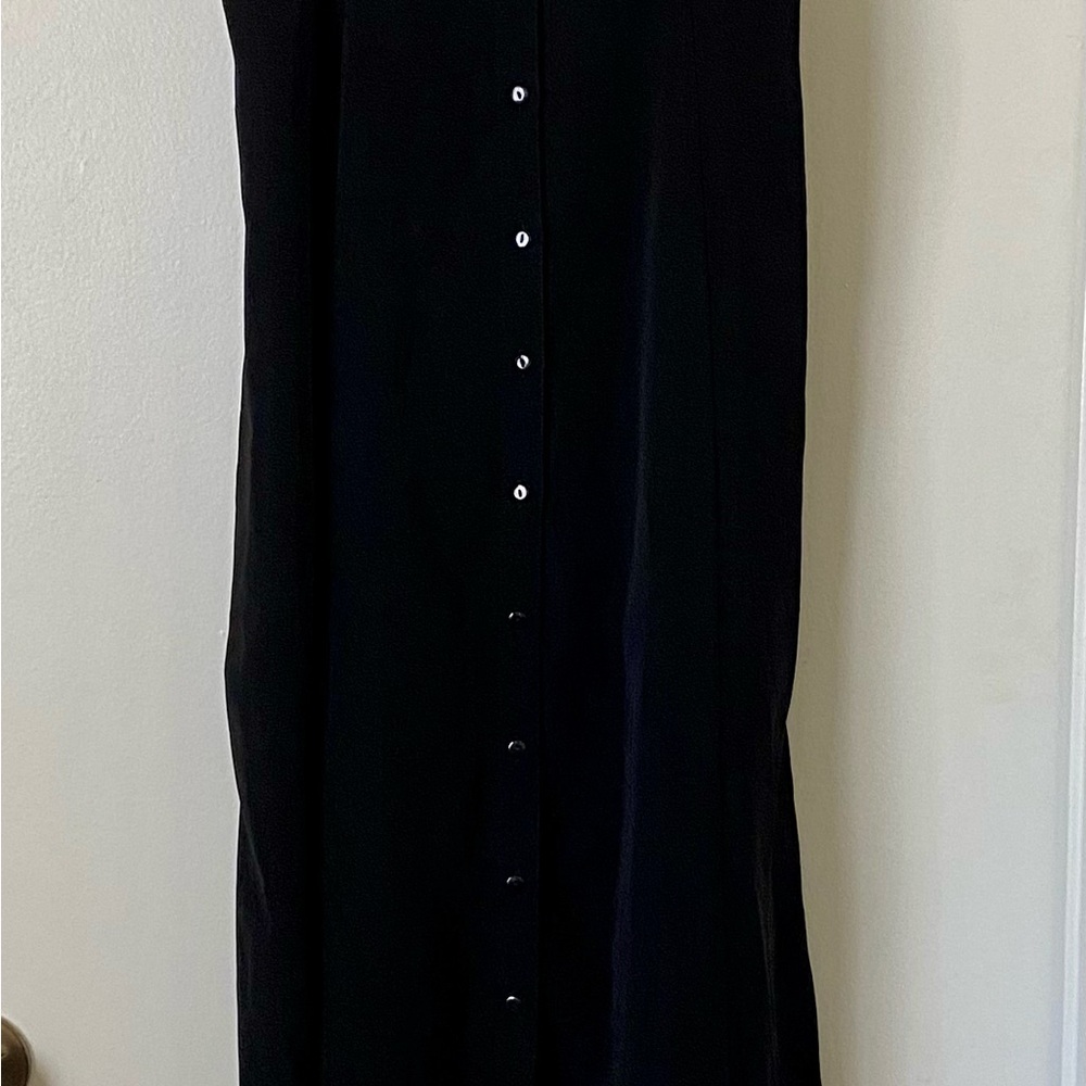 Pins & Needles Black Sleeveless Buttoned Maxi Dress